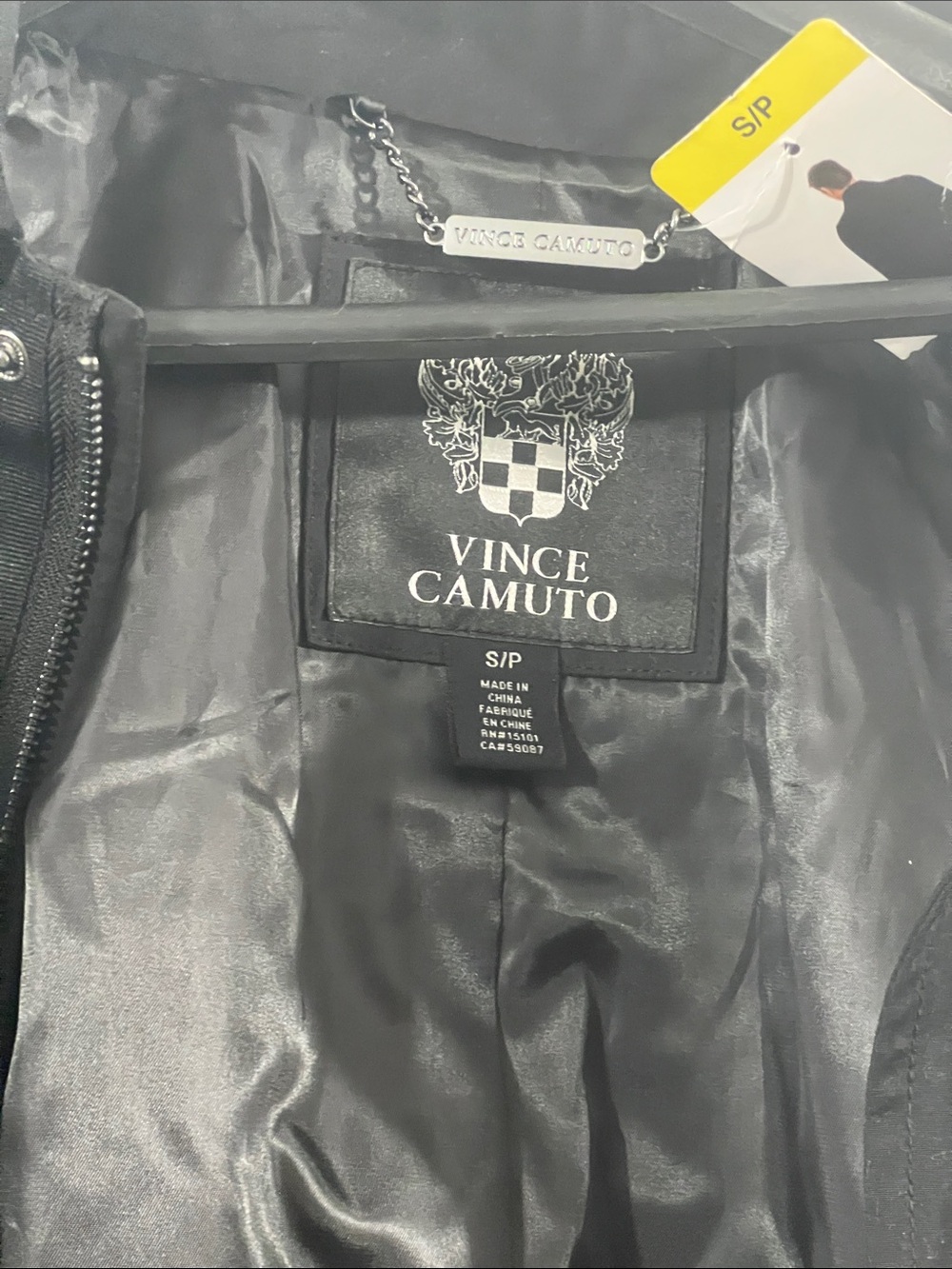 Vince Camuto Men's Black Trench Coat
